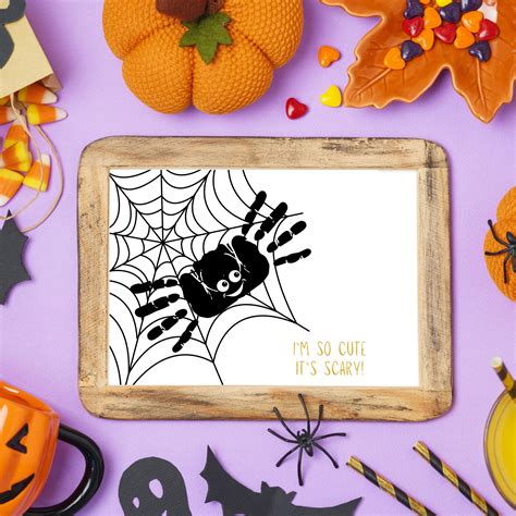 Halloween Spider Handprint Art Halloween Craft For Kids Made By