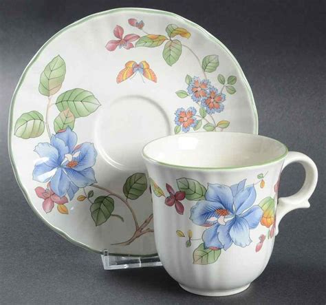 Heirloom Flat Cup Saucer Set By Mikasa Tea Cups Vintage Cup And