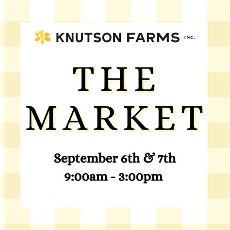 THE MARKET — KNUTSON FARMS INC