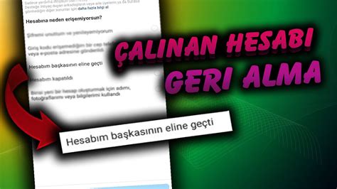 INSTAGRAM ÇALINAN HESABI GERİ ALMA KURTARMA 2022 YouTube