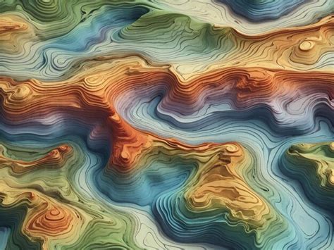 Premium Photo | Topographic contour lines map seamless pattern