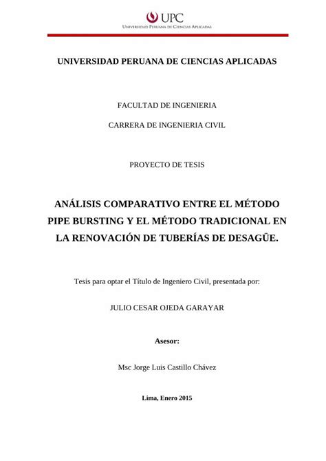 Pdf An Lisis Comparativo Entre El M Todo Pipe Pdf Fileanalisis De