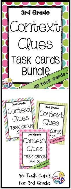 Context Clues Task Card Bundle for 3rd Grade - Context Clues Centers ...