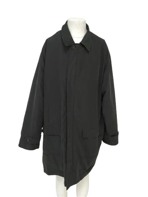 Bill Blass Menswear 3xl Tall Pre Loved Classic Black Zipbutton Up