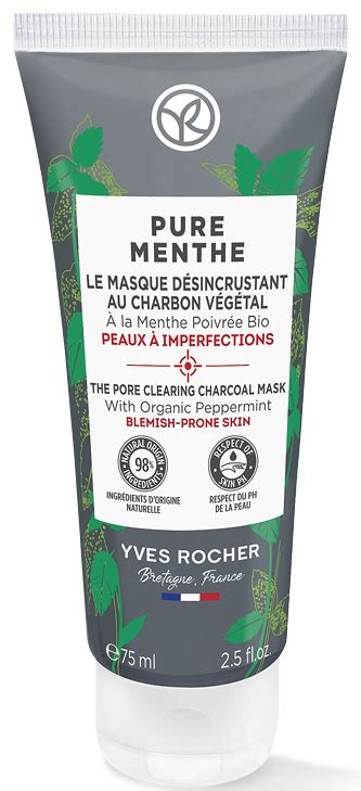 Yves Rocher Pure Menthe The Pore Clearing Charcoal Mask With Organic