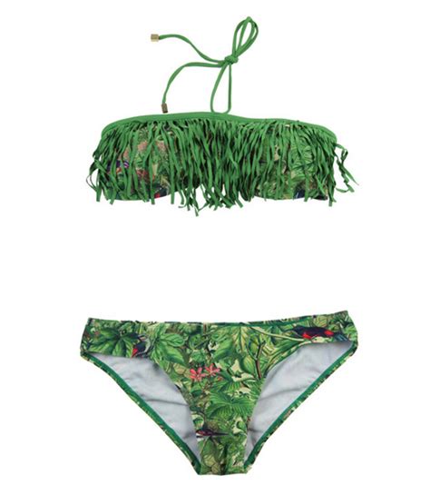 Stylenanda Frayed Green Top Bikini KSTYLICK Latest Korean Fashion K Pop Styles Fashion