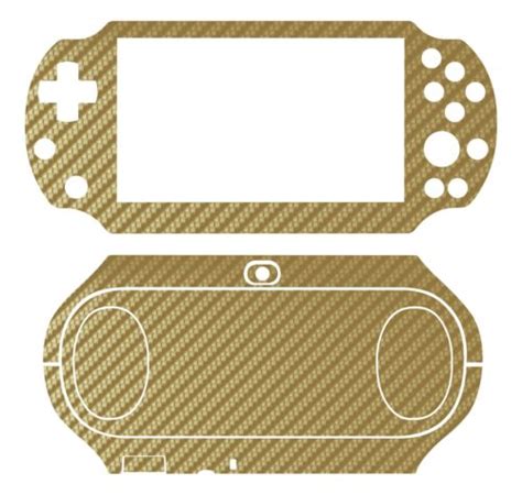 Golden Carbon Fiber Vinyl Decal Skin Sticker Sony Playstation Ps Vita