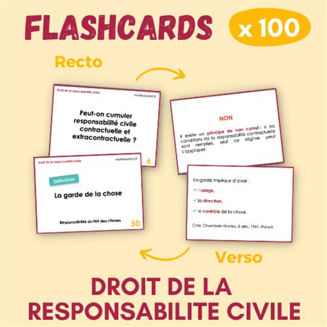 Fiches droit et flashcards Droit de la responsabilité civile