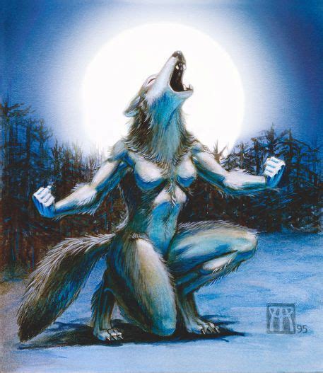 Female Werewolf Howling Werewolf Wolf In 2019 Werewolf Art Female Werewolves Werewolf