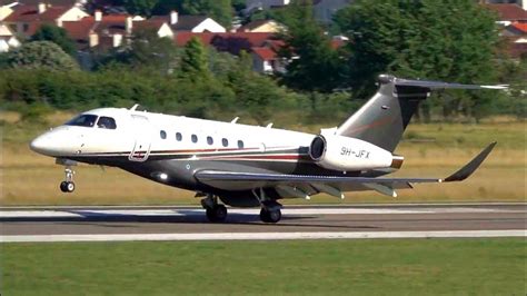 Embraer 550 Praetor 600 Flexjet 9H JFX Landing At Nancy Essey