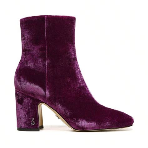 Sam Edelman Fawn Block Heel Bootie In Deep Orchid Shein Usa