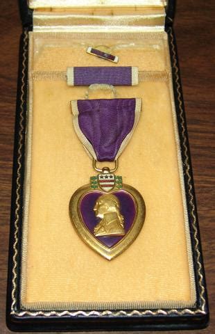 Type 1 USN USMC Purple Heart History Under Glass