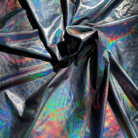 4 Way Stretch Solid Holographic Spandex Fabric Fuchsia Etsy