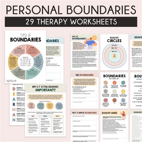 Boundaries Workbook Personal Boundaries Worksheets Worksheets Library