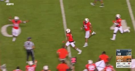 Ramon Richards Seals Osu Win Over Pitt With Int Pistols Firing