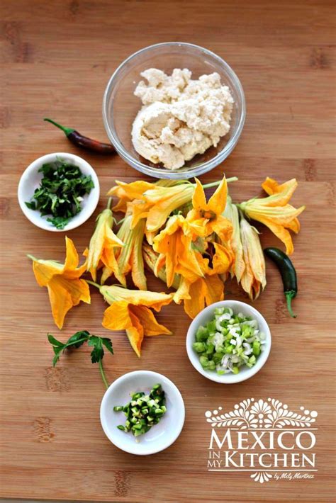 Stuffed Squash Blossoms Ricotta Filling Mexico In My Kitchen