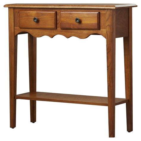 Charlton Home Petite Solid Wood Console In Medium Oak Reviews Wayfair