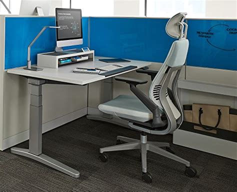 Steelcase Gesture Office Desk Chair With Headrest Cogent Connect Blue