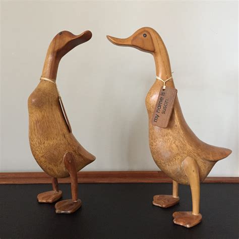 Hand Sculpted Decorative Bamboo Ducks Epoch