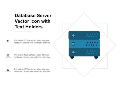 Database Server Vector Icon With Text Holders Ppt Powerpoint Presentation Infographic Template