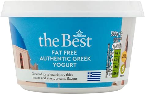 Morrisons The Best Fat Free Authentic Greek Yogurt 500g Uk