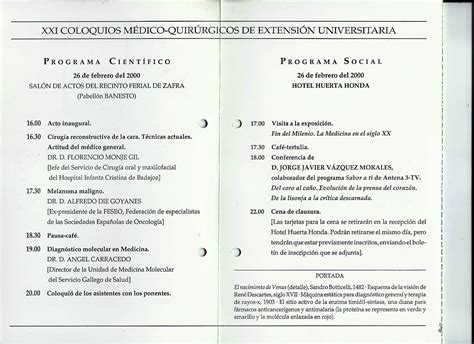 XXI Coloquios Médico Quirúrgicos de Zafra Blog de Tomás Cabacas