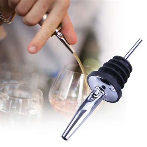 Pc Stainless Steel Wine Olive Oil Pourer Dispenser Spout Glass Bottle