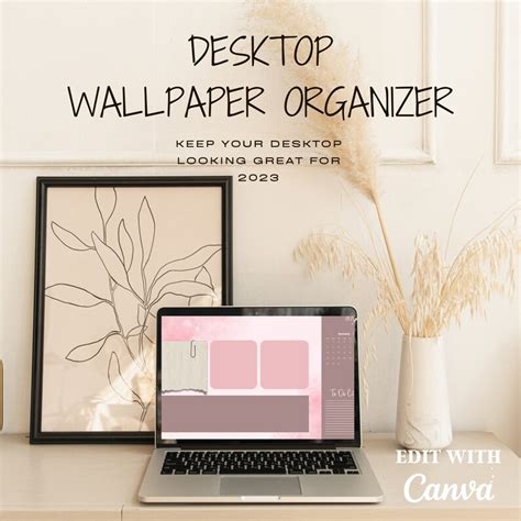 Desktop Wallpaper With Pink Theme Organizers For Your Desktop Desktop Wallpaper 2023 Editable