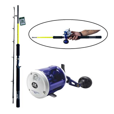 Kit Para Peixes Grandes Carretilha Nevada 20 Pesca Pesada Vara Cybor