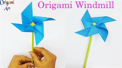 How To Make An Origami Windmill Easy Origami Tutorial