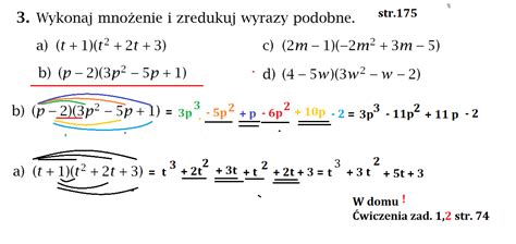 Siódma z SP 4 liczy Mnożenie sum algebraicznych