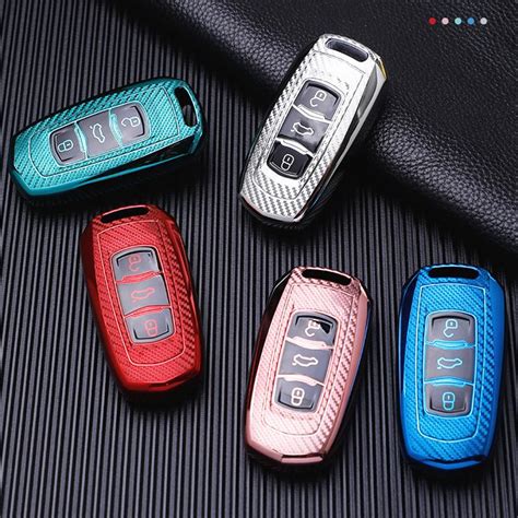 Buy Carbon Fiber Tpu Car Smart Key Cover Case Shell Fob For Geely Atlas