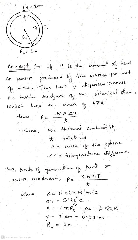 [Solved] A hollow sphere has an outside radius of 1 m and is made of ... 