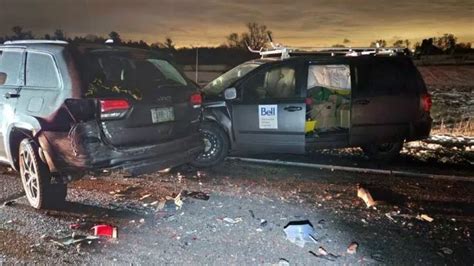 5 Vehicle Collision Sends 1 To Hospital Fm101 Orangeville Today