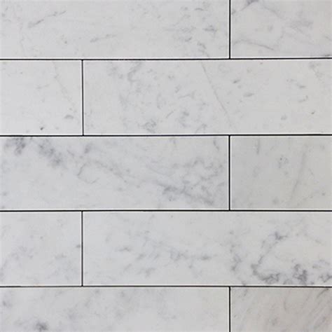 3 X 12 Carrara White Marble Tile Honed