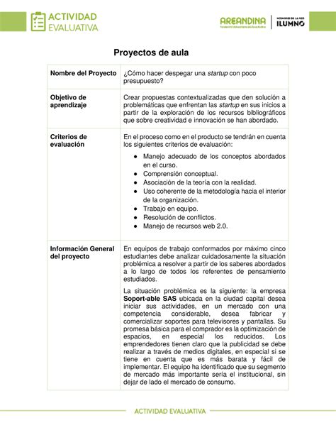 Actividad Evaluativa Eje 4 Proyectos De Aula E FORO Nombre Del