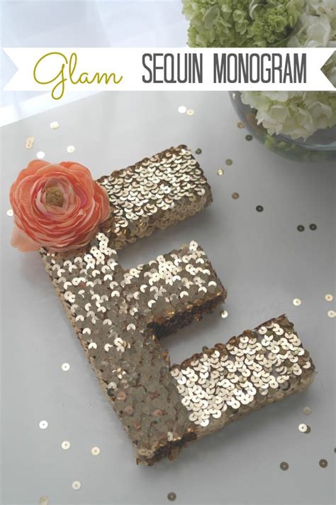 Learn How To Make An Easy Sequin Monogram Letter Catch My Party