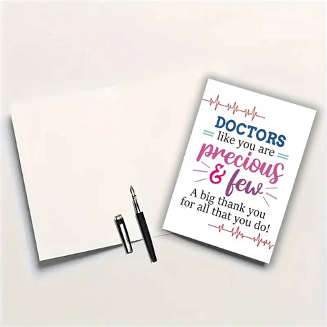 1pc Doctor Thank You Card Doctor S Day Card Doctor Card Doctor Cards Doctor Appreciation Card