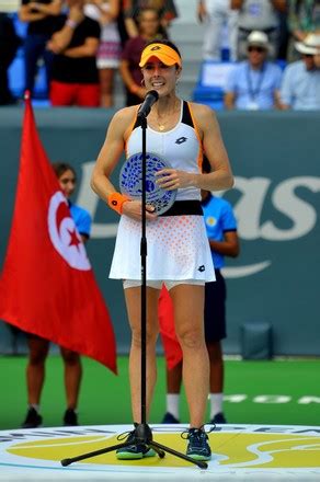 Cornet French Speaking During Womens Singles Editorial Stock Photo