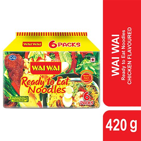 Buy Wai Wai Chicken Flavour Ready To Eat Instant Noodles Online At Best