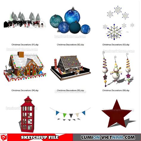 Christmas Decorations Sketchup Models By Su84