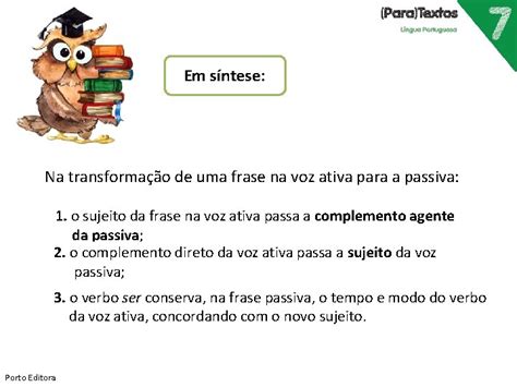 Voz ativa e voz passiva Porto Editora A
