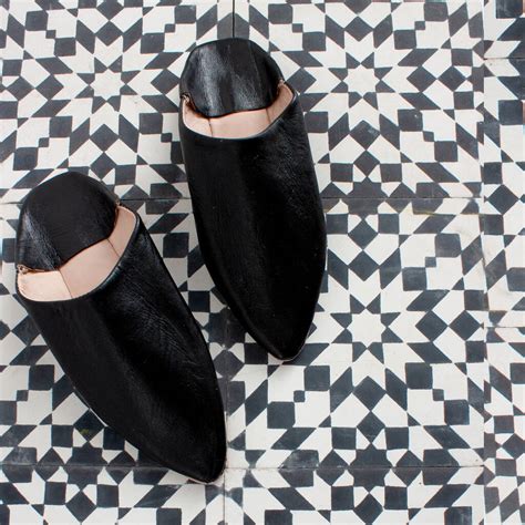 Moroccan Classic Pointed Womens Babouche Slippers By Bohemia