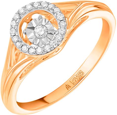 Золотое кольцо MIUZ Diamonds R178-IGR-24348 с ''танцующими ...