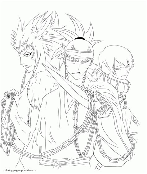 Bleach colouring characters || COLORING-PAGES-PRINTABLE.COM