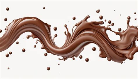 Premium Photo Chocolate Milk Isolated Wave Flow Splash Dessert Drink