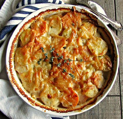 Yukon Gold Sweet Potato Au Gratin A Gouda Life