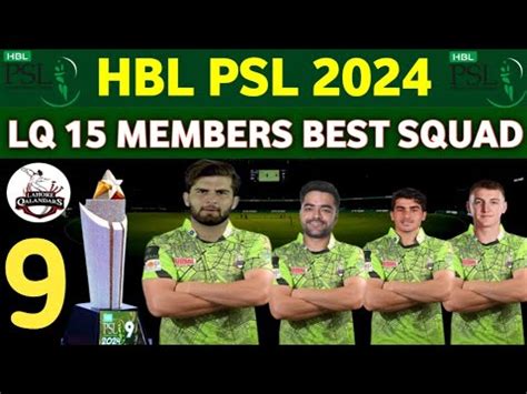 Psl Lahore Qalandars Members Best Squad For Psl Psl Lq