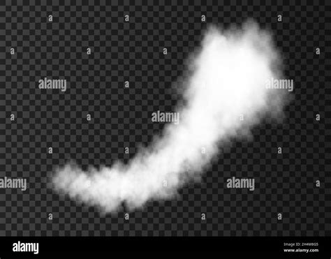 Smoke From Space Rocket Launch Foggy Plane Trail Isolated On