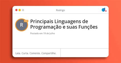 Principais Linguagens De Programa O E Suas Fun Es